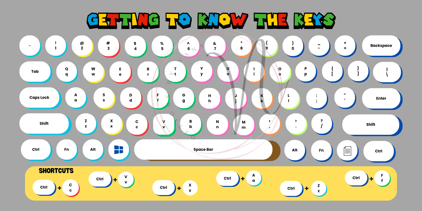 Video Game Inspired Keyboard with Shortcuts