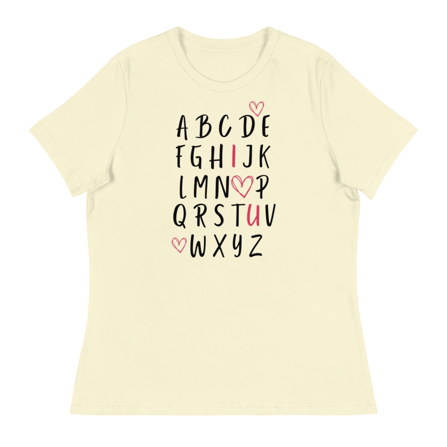 I Heart U Alphabet T-Shirt